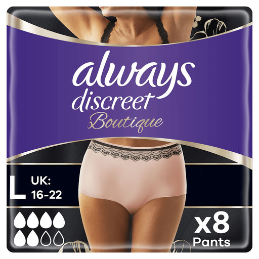 Always Discreet Boutique Pants Large x 8 - Incontinance Pants at MyPerfumeShop by Always