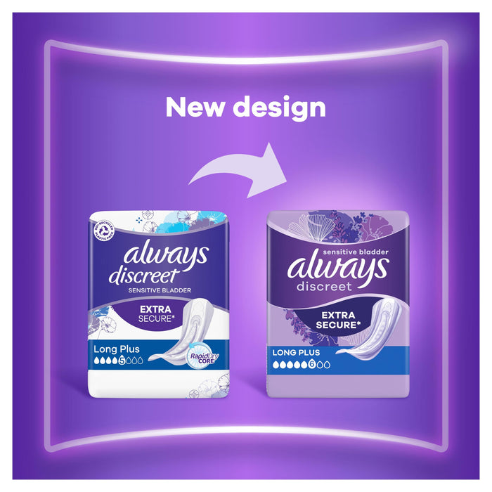 Always Discreet Long Plus Pads x 8 - Incontinance Pads at MyPerfumeShop by Always