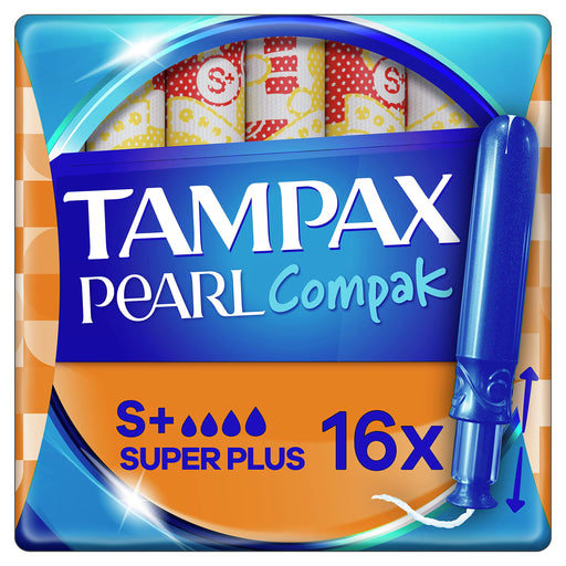 Tampax Pearl Compak Super Plus Tampons With Applicator x 16 - Tampons at MyPerfumeShop by Tampax