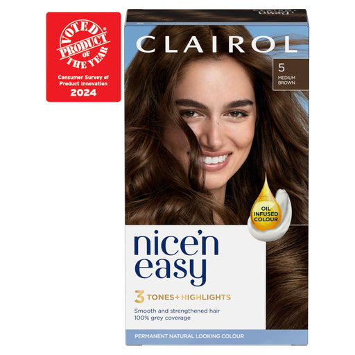 Nice & Easy Care Colour Medium Brown 5 - Colourants at MyPerfumeShop by Clairol