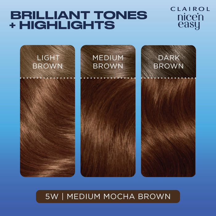 Nice & Easy Care Colour Medium Mocha Brown 5W - Colourants at MyPerfumeShop by Clairol