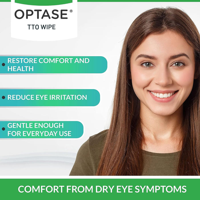 Optase Tea Tree Oil Eye Lid Wipes x 20 - Eye Enhancers at MyPerfumeShop by Optase