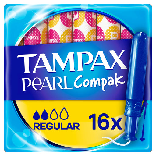 Tampax Pearl Compak Regular Tampons With Applicator x 16 - Tampons at MyPerfumeShop by Tampax