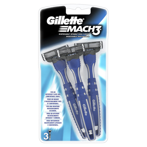 Gillette Mach 3 Disposable Razor x 3 - Razors & Blades at MyPerfumeShop by Gillette