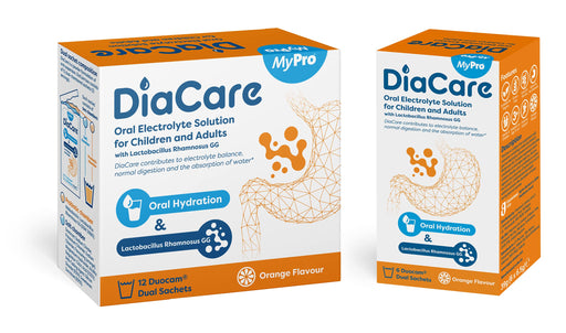 DiaCare Oral Electrolyte Solution Orange - 6x6.5g - Stomach Remedies at MyPerfumeShop by Diacare