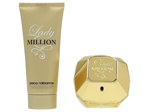 Paco Rabanne Lady Million Gift Set 80ml EDP + 100ml Body Lotion - For Her at MyPerfumeShop by Paco Rabanne