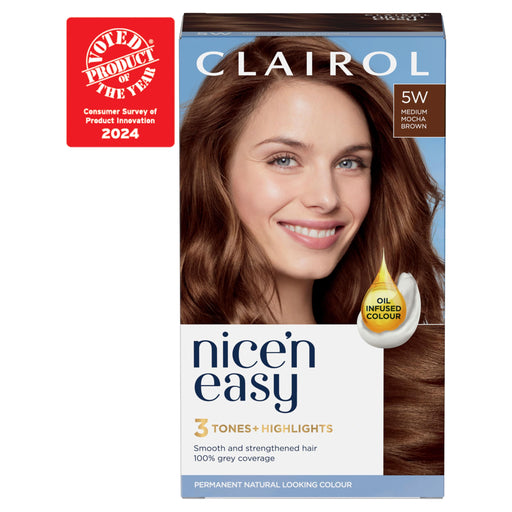 Nice & Easy Care Colour Medium Mocha Brown 5W - Colourants at MyPerfumeShop by Clairol