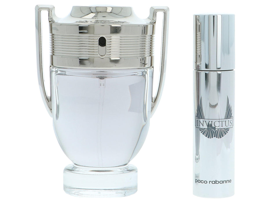 Paco Rabanne Invictus Gift Set 50ml EDT + 10ml EDT Travel Spray - Fragrance at MyPerfumeShop by Paco Rabanne