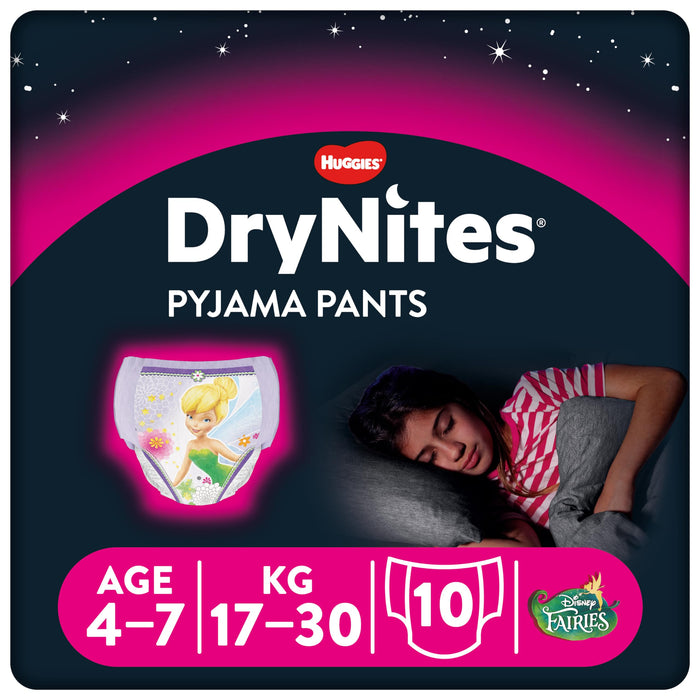 Huggies Drynites Pyjama Pants Carry Pack 4-7 Girl x 10 - Night Time at MyPerfumeShop by Huggies