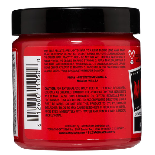 Manic Panic High Voltage Classic Semi-Permanent Hair Colour 118ml - Red Passion - Hair Colourant at MyPerfumeShop by Manic Panic