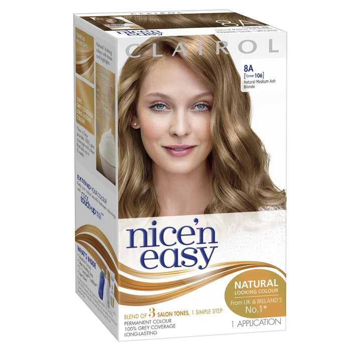 Nice & Easy Care Colour Medium Ash Blonde 8A - Colourants at MyPerfumeShop by Clairol