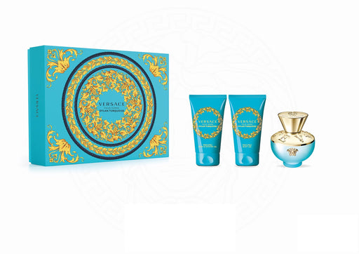 Versace Dylan Turquoise EDT 50ml Spray + 50ml Body Gel + 50ml Shower Gel - Personal Fragrance at MyPerfumeShop by Versace