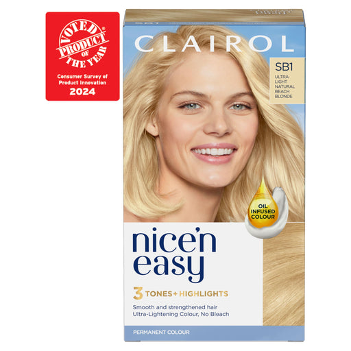 Nice & Easy Care Colour Ultra Light Natural Beach Blonde SB1 - Colourants at MyPerfumeShop by Clairol