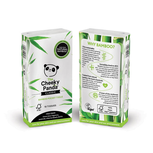 Cheeky Panda Classic Bamboo Pocket Tissue - 8x18g - Cotton Wool. Tissues. Wipes at MyPerfumeShop by The Cheeky Panda