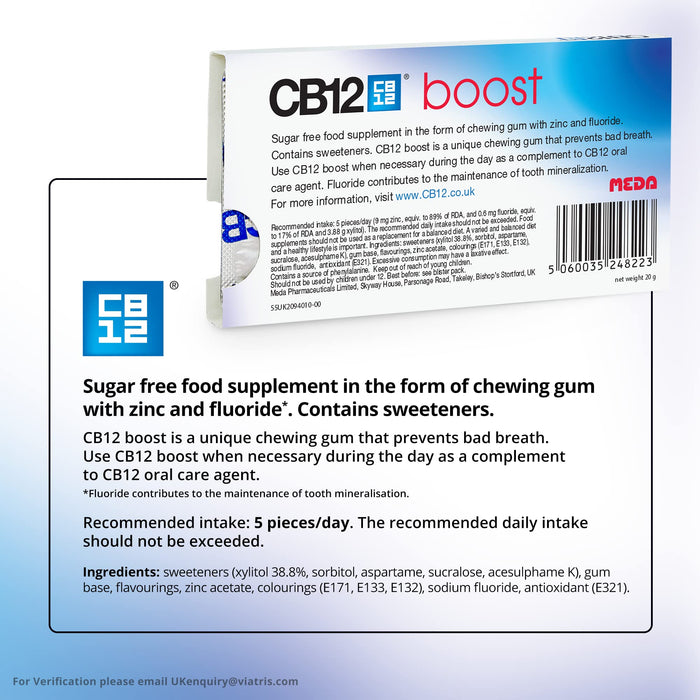 CB12 Boost Chewing Gum Strong Mint x 10 - Mouth Fresheners at MyPerfumeShop by Cb12