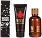 Dsquared2 Wood 3 Piece Gift Set: Eau de Toilette 100ml - Shower Gel 100ml - Key Ring - Gift Set at MyPerfumeShop by Dsquared2