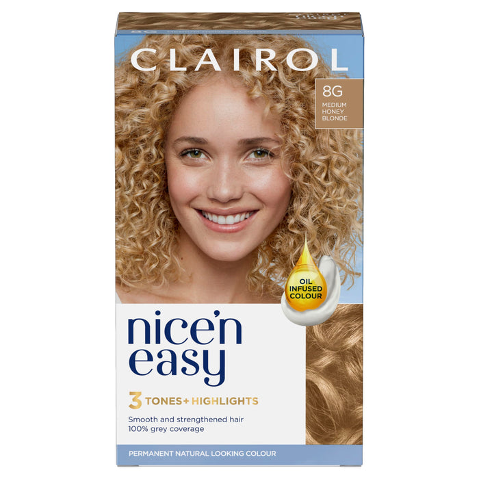 Nice & Easy Care Colour Medium Honey Blonde 8G - Colourants at MyPerfumeShop by Clairol