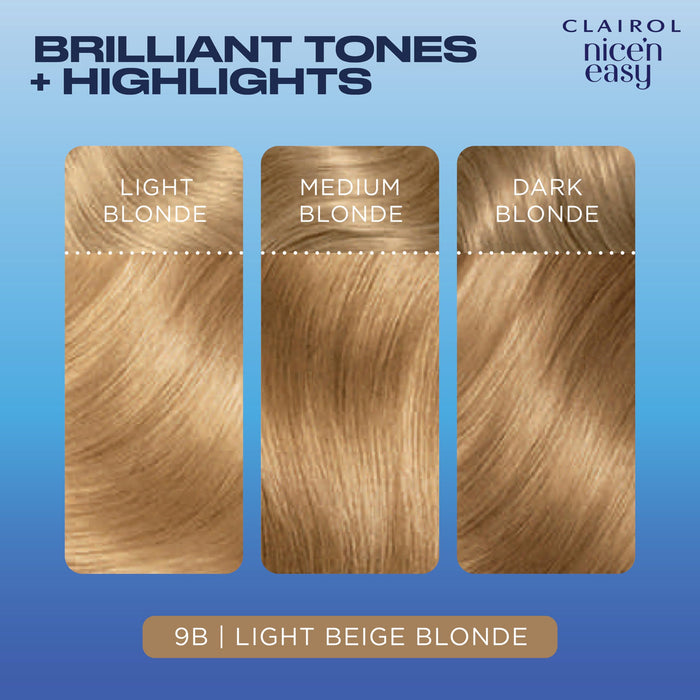 Nice & Easy Care Colour Light Beige Blonde 9B - Colourants at MyPerfumeShop by Clairol