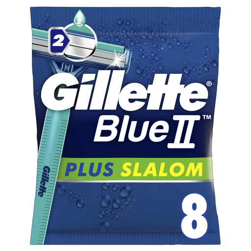 Gillette Blue II Plus Slalom Disposable Razors x 8 - Razors & Blades at MyPerfumeShop by Gillette