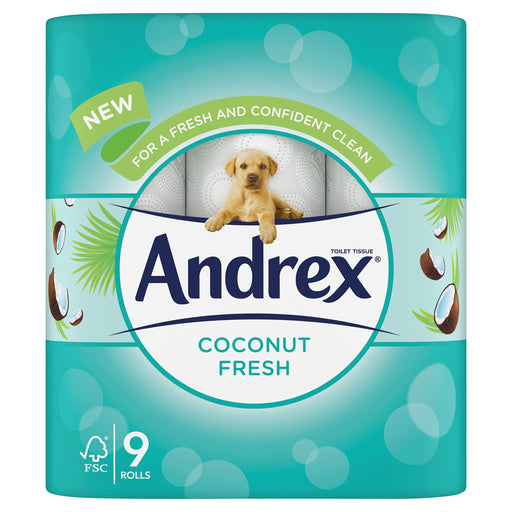 Andrex Coconut Fresh Toilet Roll x 9 - Paper Goods at MyPerfumeShop by Andrex