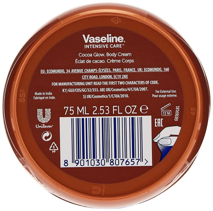 Vaseline Intensive Care Cocoa Glow Body Cream 75ml - Body Cream at MyPerfumeShop by Vaseline