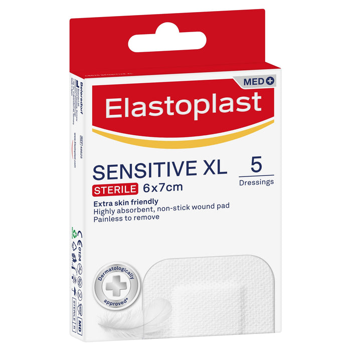 Elastoplast Sensitive XL Dressing 6x7cm x 5 - Dressings at MyPerfumeShop by Elastoplast