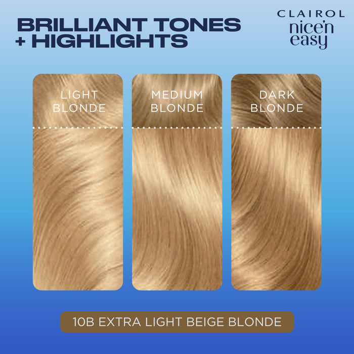 Nice & Easy Care Colour Extra Light Beige Blonde 10B - Colourants at MyPerfumeShop by Clairol