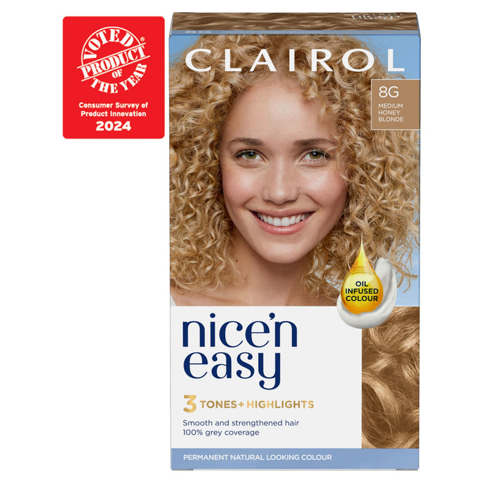 Nice & Easy Care Colour Medium Honey Blonde 8G - Colourants at MyPerfumeShop by Clairol