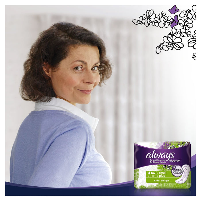 Always Discreet Small Plus Pads x 16 - Incontinance Pads at MyPerfumeShop by Always