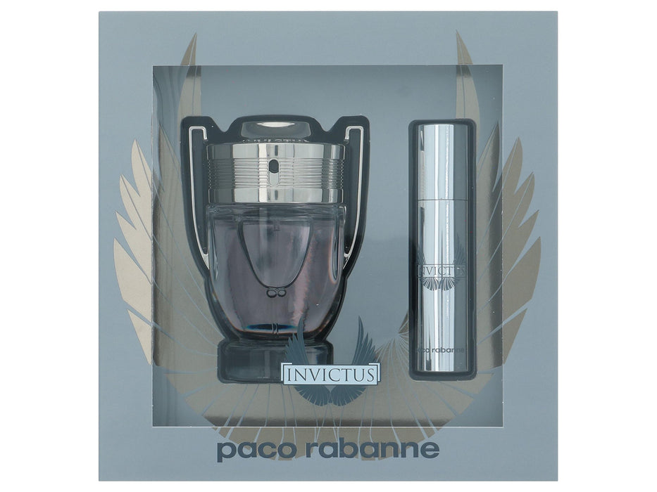 Paco Rabanne Invictus Gift Set 50ml EDT + 10ml EDT Travel Spray - Fragrance at MyPerfumeShop by Paco Rabanne