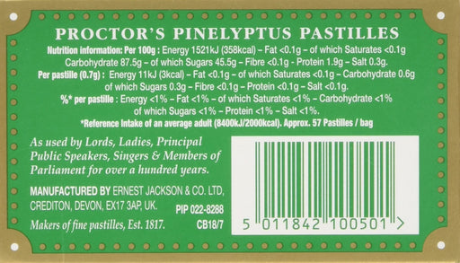 Proctor's Pinelyptus Pastilles - 40g - Cough &Colds at MyPerfumeShop by Proctor's