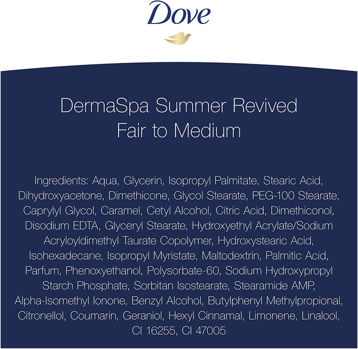 Dove DermaSpa Summer Revived Fair to Medium Gradual Self Tanner 200ml - Personal Care at MyPerfumeShop by Dove