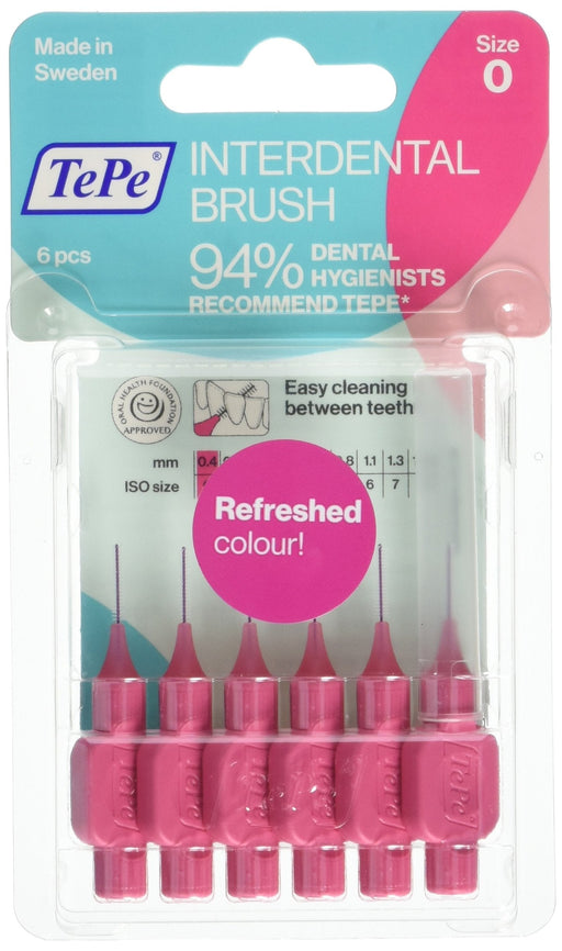 TePe Interdental Brushes Pink 0.4mm x 6 - Gum Care at MyPerfumeShop by Tepe