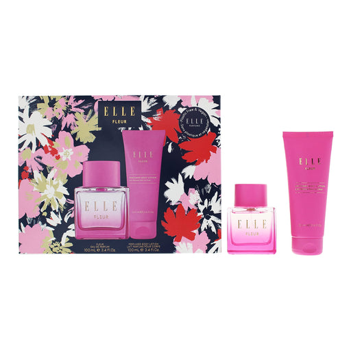 Elle Fleur Gift Set 100ml EDP + 100ml Body Lotion - Eau de Parfum at MyPerfumeShop by Elle