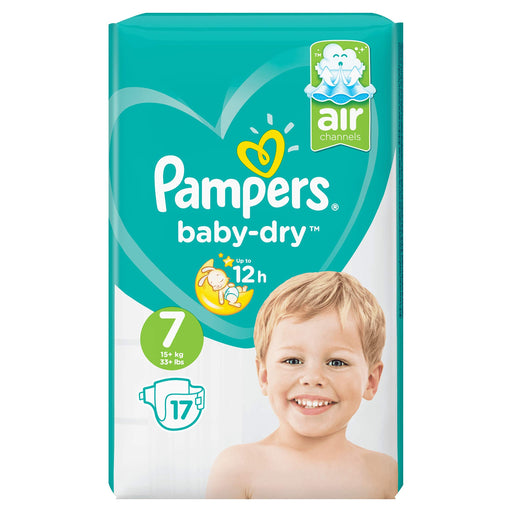 Pampers Baby Dry Carry Pack Nappies Size 7 x 17 - Carry Packs at MyPerfumeShop by Pampers