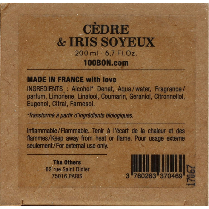 100BON Cèdre & Iris Soyeux Eau de Parfum 200ml Refill - Fragrance at MyPerfumeShop by 100BON