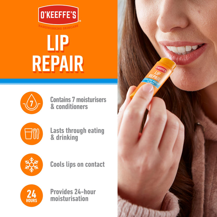 O'Keeffes Lip Repair Cooling - 4g - Lips at MyPerfumeShop by O'Keeffe's