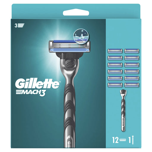 Gillette Mach 3 Value Pack, Razor + 11 Blades - Razors at MyPerfumeShop by Gillette