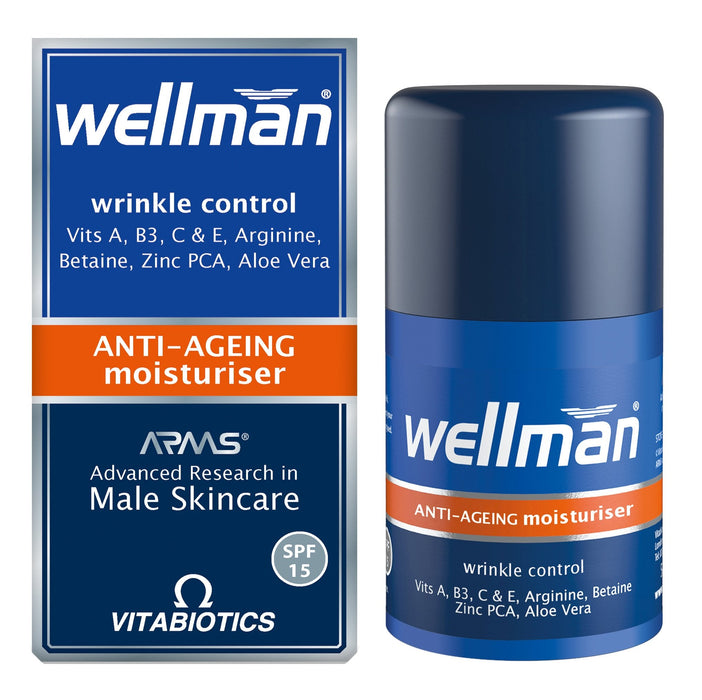 Vitabiotics Wellman Anti-Ageing Moisturiser SPF15 - 50ml - Skin at MyPerfumeShop by Vitabiotics