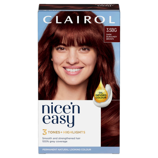 Nice & Easy Care Colour Dark Burgundy Brown 3.5BG - Colourants at MyPerfumeShop by Clairol