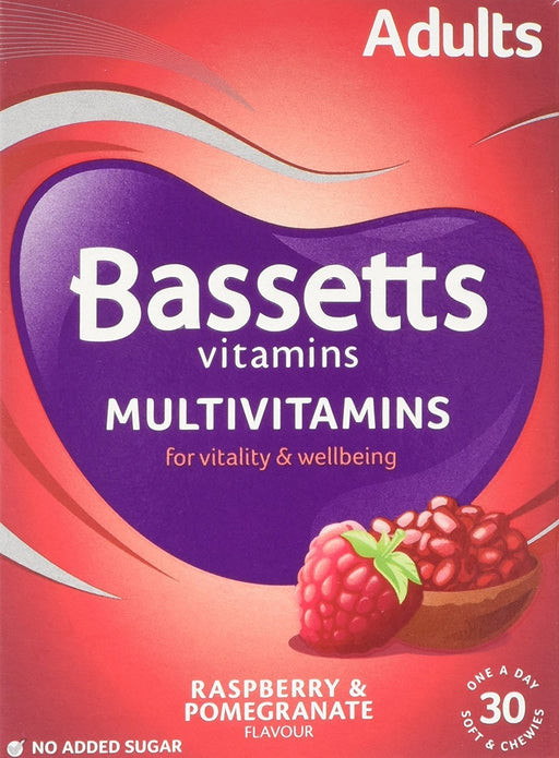 Bassett's Multi-Vitamin Pastilles Adult Raspberry and Pomegranate x 30 - Children at MyPerfumeShop by Bassetts Vitamins