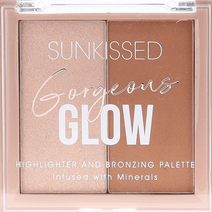 Sunkissed Gorgeous Glow Palette 5g Highlighter + 5g Bronzer - Highlighter at MyPerfumeShop by Sunkissed