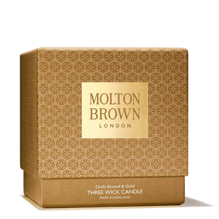 Molton Brown Mesmerising Oudh Accord  Gold Candle 480g - Wicks at MyPerfumeShop by Molton Brown