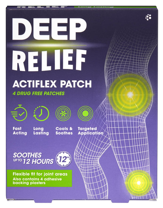 Deep Relief Actiflex Patch x 4 - Pain Relief Topical at MyPerfumeShop by Mentholatum