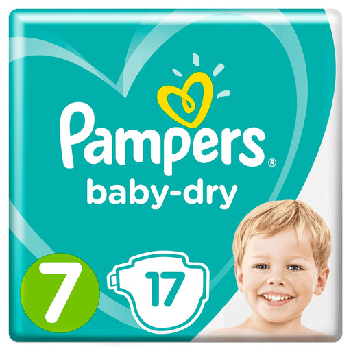 Pampers Baby Dry Carry Pack Nappies Size 7 x 17 - Carry Packs at MyPerfumeShop by Pampers