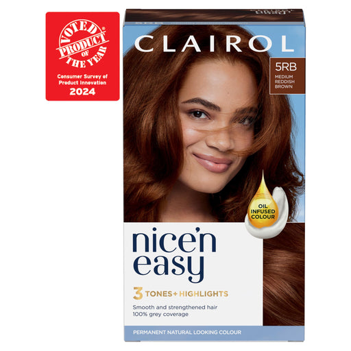 Nice & Easy Care Colour Medium Reddish Brown 5RB - Colourants at MyPerfumeShop by Clairol