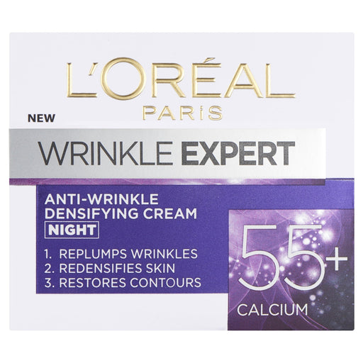 L'Oreal Wrinkle Expert Anti-Wrinkle Densifying Cream 55+ Calcium Night Pot - 50ml - Regime Skin Care at MyPerfumeShop by L'Oreal Paris