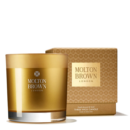 Molton Brown Mesmerising Oudh Accord  Gold Candle 480g - Wicks at MyPerfumeShop by Molton Brown