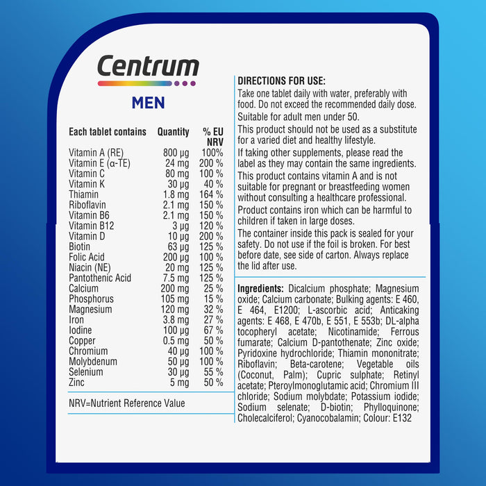 Centrum Men 30 Tablets - Men at MyPerfumeShop by Centrum