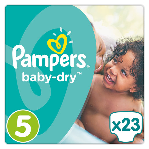 Pampers Baby Dry Carry Pack Nappies Junior Size 5 x 23 - Carry Packs at MyPerfumeShop by Pampers